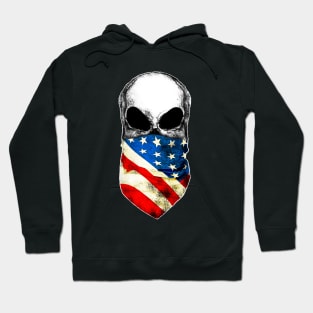 skull, bandanas, american, usa, flag, Hoodie